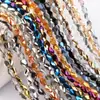 Cuentas de cristal galvanizado con agujero mediano tipo hacha nuevos accesorios de bricolaje cuentas sueltas pulsera accesorios para el cabello