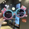 Óculos de Sol Infantis com Laço e Estampados para Meninas e Meninos, Óculos para Tirar Fotos, Proteção Solar, Color-Blocking, Óculos de Sol da Moda, Proteção UV
