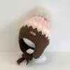 Gorro de Bebé Otoño e Invierno Estilo Coreano Gorro de Lana Pullover para Niños y Niñas Gorro Grueso Cálido para Bebé con Protección para las Orejas Bola de Pelo
