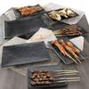 Vajilla comercial de melamina Plato especial para olla caliente y barbacoa Negro plato rectangular plato japonés para sushi fábrica mayoreo