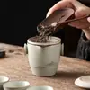 Juego de té de cerámica para viaje, una tetera y tres tazas, juego de té kung fu portátil para exteriores, juego de regalo completo de horno Ru