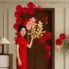 Decoraciones de Boda para Arreglos Festivos, Pegatinas para Puerta y Habitación Dormitorio con Palabras Felices, Pegatinas para Puerta de Boda, Estilo Chino para el Novio y la Novia