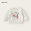 Ropa para niños Youbao, suéter de manga raglán, top infantil de cuello redondo, ropa de otoño, estampado de dibujos animados, sudadera para niñas