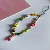 Cadena Colgante para Teléfono Móvil de Papá Noel Cuentas de Colores Colgante DIY Hecho a Mano Llavero con Cámara CCD Colgante para Mujeres