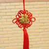 Borla Nudo Chino con Carácter Fu Dorado Traslado de Hogar Sala de Estar Colgante Carácter Fu Colgante Decoración Festiva China Colgante para Coche