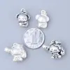 S999 Plata Pura Perro Canela Koala Muñeco Colgante Estilo Chino Dibujo Animado Animal Pulsera DIY Accesorio de Joyería Colgante