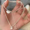 Versión Coreana Diseño de Nicho Pulsera de Gypsophila Plateada para Mujer, Moda Minimalista Exquisito Simple Colgante de Alto Grado