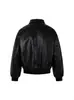 Chaqueta Retro Americana de Cuero PU Desgastado con Solapas para Hombre, Nuevo Estilo de Invierno, Acolchada y Engrosada, Chaqueta Elegante de Alta Gama