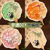 Pacote de Material DIY Tecido à Mão para Crianças Estilo Chinês Ventilador de Bambu Trançado Portátil Estilo Antigo Estilo Chinês Patrimônio Cultural Imaterial Ventilador Redondo