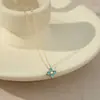 Sob a Figueira Joia de Prata Esterlina S925 Estilo Japonês Colar de Trevo de Quatro Folhas para Mulheres, Exquisitamente Trabalhado com Zircônia de Quartzo Rosa Paraíba