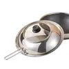 Tapa de olla transparente anti-salpicaduras de acero inoxidable para uso doméstico, tapa de vidrio transparente universal para ollas de cocina, tapa de olla con mango anti-salpicaduras de aceite