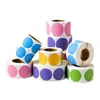 Papel adhesivo térmico de colores para etiquetas, etiquetas adhesivas de papel en blanco personalizadas, pegatinas de etiquetas térmicas en rollo para impresión.