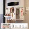 Cubierta para calentador de agua con apertura, decoración de tubería de gas, estante de tablero perforado para cocina, panel de ocultación de gas natural
