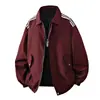 Chaqueta Deportiva para Hombre Estilo Americano con Tres Rayas, Nueva para Otoño/Invierno 2026, Cortavientos e Impermeable, Cuello de Solapa, Abrigo Casual de Trabajo