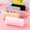 Estojo Criativo Estilo Coreano, Pequeno Estojo Octogonal de Pelúcia Fresco e Fofo para Menina, Bolsa Simples de Armazenamento com Coração de Menina para Estudante