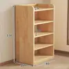 Estante de livros de madeira maciça, estante simples de piso para a sala de estar, prateleira de armazenamento para estudantes, armário de armazenamento multicamadas para quartos de crianças e quartos