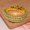 Directo de fábrica novia nuevo exagerado strass brazo ancho pulsera escenario actuación cristal mano joyería accesorios al por mayor