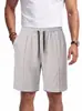Pantalones cortos casuales de cordón para hombre, de estilo europeo y americano, para exteriores, vacaciones, verano, playa, corte holgado