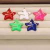 Colgante de Estrella de Cinco Puntas con Goteo de Aceite de Acero Inoxidable, Diseño de Nicho de Lujo Ligero, Para Collares y Pendientes DIY, Versátil y Elegante