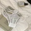 Ventas Directas de Fábrica Superventas Transfronterizos Lencería Sexy de Encaje Puro para Mujer Tanga con Tira de Lazo y Corte en la Entrepierna