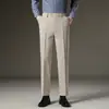 Ropa para Hombre Maple House / Pantalones Casuales de Ajuste Delgado para Todas las Estaciones, Modernos y Sofisticados, Pantalones Gruesos de Pierna Recta con Forro Polar para Hombre de Primavera y Otoño
