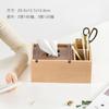 @ Xiao Mu Xian Japonês Desktop Multifuncional Caixa de Armazenamento de Lenços de Madeira Simples Sala de Estar Caixa de Papel de Madeira Maciça Faia