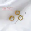Cuentas Espaciadoras de Latón Chapado en Oro de 14K Resistente al Deslustre con Circonitas Incrustadas por Ambos Lados Accesorios para Pulseras de Perlas DIY Joyería