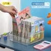 Caja de Almacenamiento de Libros de Escritorio Estudiante Niños Libros Ilustrados Escritorio Transparente Organizador Estante de Almacenamiento Estantería de Gran Capacidad Cesta de Almacenamiento