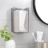 Caja de pañuelos de pared para el hogar, baño, plástico, estante de almacenamiento para inodoro, caja de almacenamiento engrosada transparente para toallas faciales
