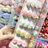 Nuevo Lindo Brillo Perlado Arcoíris Piruleta Conejo Lunar Estrella Corazón Dibujo Animado Pasador para el Cabello Infantil Clip para el Cabello de Niña