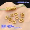 Plata de Ley S925 Chapada en Oro Mini Separador Anillo Cerrado Pulsera Tejida a Mano Pulsera Collar Accesorios Hechos a Mano DIY