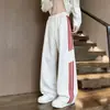 Pantalones Deportivos Nuevos Estilo Americano al por Mayor para Hombre Casual Rayados para Hombre Adolescente Versátiles Holgados Pierna Recta Pantalones Deportivos