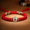 Pulseira Benmingfo com Nó de Diamante, Cordão de Prata para Mão, Unissex, Contas Haoyun, Cordão Vermelho Benmingnian para Homens e Mulheres