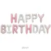 Globos de Foil de Cumpleaños con Letras Impresas de Colores Versión Americana de 16 pulgadas Set de Globos para Decoración de Fiesta de Cumpleaños Infantil