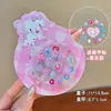 Lindas Pegatinas para Uñas Sanrio para Niños, Pegatinas de Uñas Desgastables, Parches para Uñas de Kuromi, Juguetes de Dibujos Animados para Niños