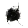 Estilo Coreano Novo Cetim Cacheado Moda Tecido Fio de Pena Flor DIY Anel de Cabelo Acessório de Cabeça Corsage Fantasia Flor Acessórios