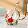 Vaso de Agua de Esmalte Francés de Colores, Taza de Té de Vidrio de Cristal para el Hogar, Regalo Creativo para Novia, Maestro, Mejor Amigo, Cumpleaños, Regalo de Boda