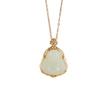Joyería Yuebao Plata Esterlina S925 Chapada en Oro Jade Hetian Vintage Colgante Maitreya Buda Elegante Colgante de Buda Joyería Versátil