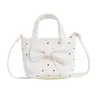 Bolsa de lunares de verano 2026 para mujer, Nuevo bolso de hombro con lazo de nicho de alto valor de verano, Bolso cruzado para el día a día