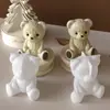 Papoula DIY Aromaterapia Gesso Urso de Pelúcia Raposa Sentada Lobo Pequeno Animal Suculenta Flor Ornamento Molde de Vela