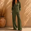 Comercio exterior transfronterizo europeo y americano Amazon conjunto de dos piezas para mujer otoño/invierno 2026 nuevo estilo camisa pantalones de pierna ancha de cintura alta