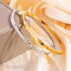 Pulsera de acero de titanio pulsera de acero inoxidable de panal irregular para niñas moda de alta gama minimalista para combinar con todo pulsera que no se decolora