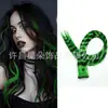 Extensões de cabelo sem costura de peça única, extensões de cabelo coloridas com estampa de leopardo, apliques de cabelo coloridos tingidos para pendurar na orelha, extensões de cabelo de pena, fibra sintética para comércio exterior no atacado