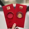 Adesivos de Telefone de Ouro Puro 999 para o Festival da Primavera, Artesanato em Metal de Envelope Vermelho de Alta Qualidade, Presentes para Reunião Anual