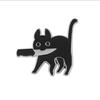 Broche de Cuchillo de Gato Negro Distintivo Lindo Insignia Original Insignia de Metal de Dibujos Animados Accesorios para Ropa de Bolso para Hombre y Mujer