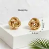 Conjunto de Joias de Ouro Torcido Popular Transfronteiriço Europeu e Americano para Mulheres, Estilo Old Money, Luxo Leve, Versátil para Trabalho, Namoro e Presente Colar