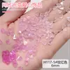 Joias para unhas em formato de coração que mudam de cor com a luz, cor de gelo transparente, pequeno coração de pêssego, acessórios de decoração de unhas que mudam de cor com a temperatura, atacado