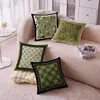 Cojín Decorativo para Sofá Estilo Medieval Color Verde Oliva, Cojín Geométrico Retro para Cabecera, Cojín Decorativo para Sala de Estar Estilo Chino Nuevo, Dropshipping