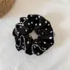 Goma para el pelo de encaje con volantes de doble capa estilo coreano, Lazo para el pelo simple y elegante de lunares estilo francés, Elegante accesorio para el cabello para mujer