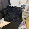 Falda de Mezclilla Elegante Floral de Lunares Estilo Coreano para Mujer Verano 2025 Cintura Alta Adelgazante Línea A Falda Antiestática Ins